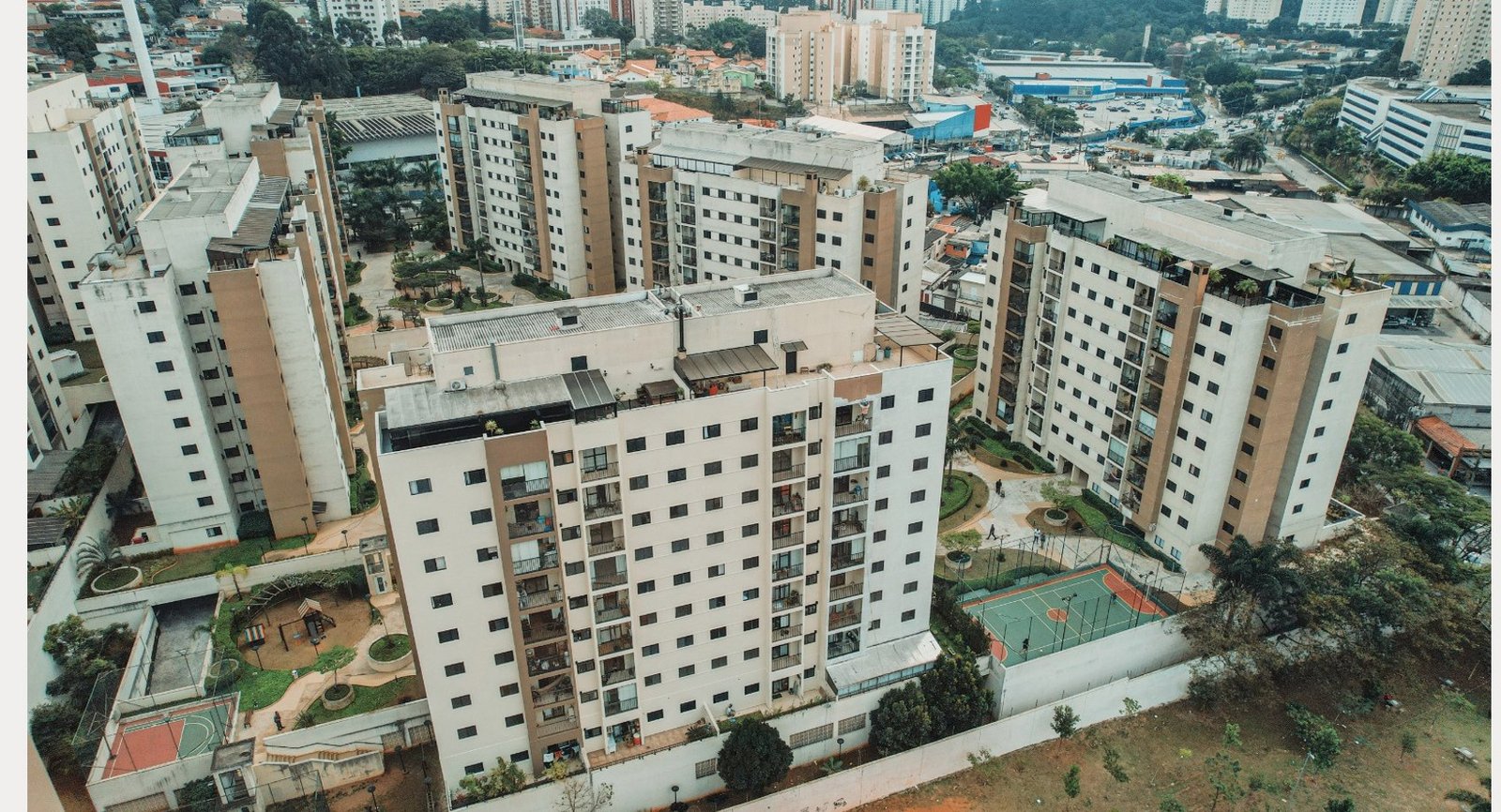 Vista aérea do Condomínio Inter Clube Parque Residencial